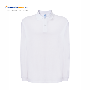Koszulka polo męska z długim rękawem ochronna robocza JHK LS white