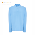 Koszulka polo męska z długim rękawem ochronna robocza JHK LS sky blue
