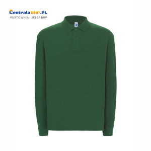 Koszulka polo męska z długim rękawem ochronna robocza JHK LS bottle green