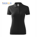 polo damska PIQUE POLO 210 antracytowy melanż b.png