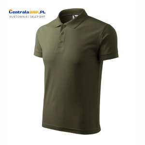 Koszulka Polo Malfini Adler Męska Pique Polo Robocza Ochronna Model 203 Gramatura 200g militarna