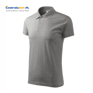 Koszulka Polo Męska Malfini Adler Bawełniana Pod Nadruk Single J. Model 202 Gramatura 180g ciemnoszary melanż