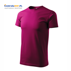 Koszulka bawełniana robocza męska BASIC 129 Adler Malfini 160g dla reklamy fuchsia red