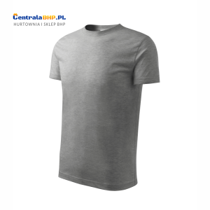 Koszulka bawełniana dziecięca Basic 138 Adler Malfini t-shirt reklamowy ciemnoszary melanż