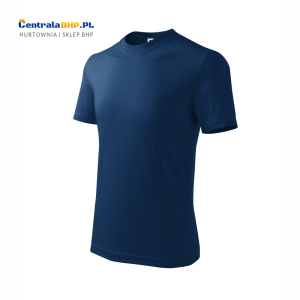 Koszulka bawełniana dziecięca Basic 138 Adler Malfini t-shirt reklamowy ciemnoniebieski