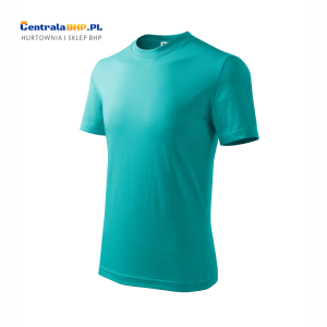 Koszulka bawełniana dziecięca Basic 138 Adler Malfini t-shirt reklamowy szmaragdowy