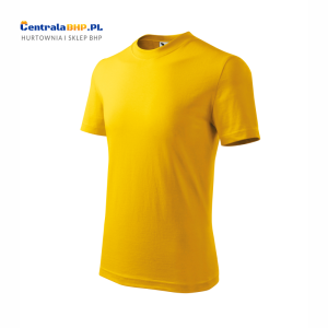 Koszulka bawełniana dziecięca Basic 138 Adler Malfini t-shirt reklamowy żółty