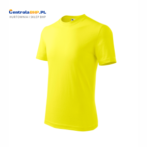 Koszulka bawełniana dziecięca Basic 138 Adler Malfini t-shirt reklamowy cytrynowy