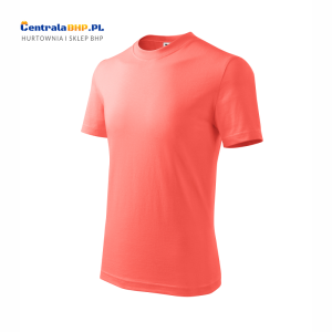 Koszulka bawełniana dziecięca Basic 138 Adler Malfini t-shirt reklamowy coral