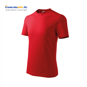 Koszulka bawełniana dziecięca Basic 138 Adler Malfini t-shirt reklamowy czerwony