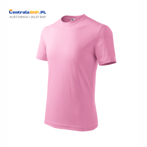 Koszulka bawełniana dziecięca Basic 138 Adler Malfini t-shirt reklamowy różowy
