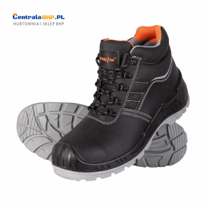 Trzewiki robocze ochronne S3 obuwie bezpieczne TITAN Reis Dragon czarno-pomarańczowe 