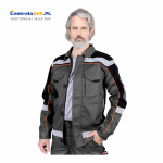 Bluza drelichowa ochronna robocza Promaster PROM-J z pasami odblaskowymi 300g stalowo-czarno-pomarańczowy Reis