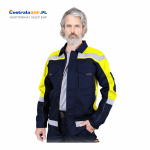 Bluza drelichowa ochronna robocza Promaster PROM-J z pasami odblaskowymi 300g granatowo-żółto-szary Reis