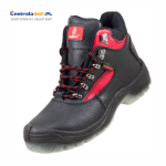 Trzewik ochronny roboczy z metalowym podnoskiem Urgent 102 S3 TPU czarno-czerwony