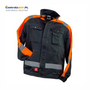 Bluza męska odblaskowa Urgent 914 ostrzegawcza czarno-pomarańczowy