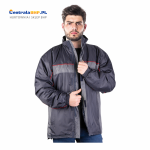 Kurtka męska ocieplana o sportowym fasonie SPORT szary / stalowy Reis