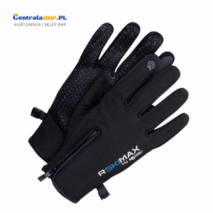 Rękawice ochronne dedykowane do prac z ekranami dotykowymi RSKIMAX czarny Reis