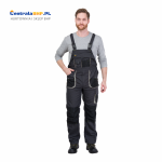 Spodnie robocze męskie ochronne ogrodniczki FORECO-B szaro-czarne Reis