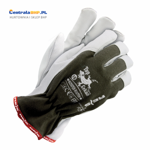 Rękawice ochronne ocieplane wykonane z wysokiej jakości skóry koziej RLTOPER-WINTER zimowe - zestaw 6 par 