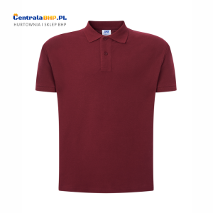 Koszulka Polo Męska JHK Bawełniana Robocza Reklamowa Pod Nadruk 200 g burgundy