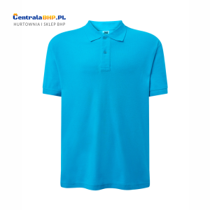 Koszulka Polo Męska JHK Bawełniana Robocza Reklamowa Pod Nadruk 200 g turquoise