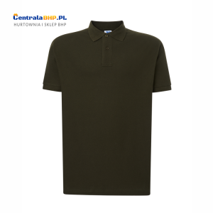 Koszulka Polo Męska JHK Bawełniana Robocza Reklamowa Pod Nadruk 200 g forest green