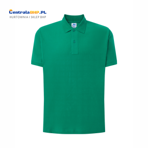 Koszulka Polo Męska JHK Bawełniana Robocza Reklamowa Pod nadruk 200 g kelly green