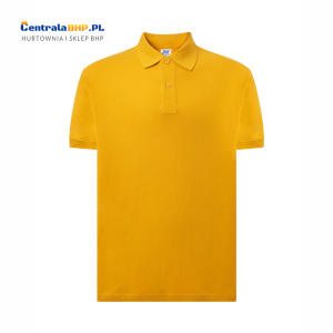 Koszulka Polo Męska JHK Bawełniana Robocza Reklamowa Pod Nadruk 200 g mustard