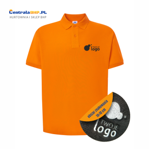 Koszulka polo męska robocza ochronna z haftowanym logo JHK 200g  orange