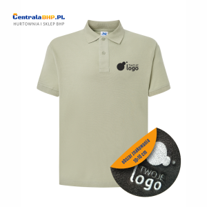 Koszulka polo męska robocza ochronna z haftowanym logo JHK 200g  pale green