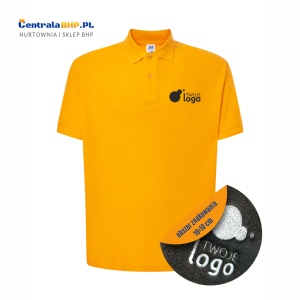 Koszulka polo męska robocza ochronna z haftowanym logo JHK 200g  peach