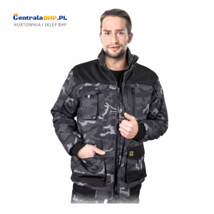 Kurtka ochronna bluza robocza ocieplana FOR-WIN J moro-czarny FORECO Reis