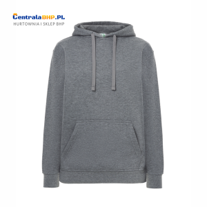 Bluza Męska Robocza Sportowa Reklamowa Z Kapturem  Nierozpinana JHK SWRAKNG dark grey melange