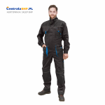 Kombinezon Roboczy Ochronny Męski LH - FMN - O Reis Stalowo - Czarno - Niebieski