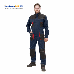 Kombinezon Roboczy Ochronny Męski LH - FMN - O Reis Granatowo - Czarno - Czerwony