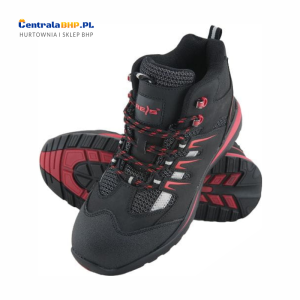 Buty Trzewiki Męskie Ochronne Robocze Trekingowe BRTREKKING Reis Skóra Nubuck Z Odblaskami