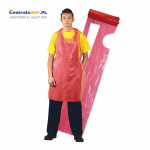 Fartuch Foliowy Ochronny Roboczy FFOL - ROLL Reis Czerwony Opakowanie Zbiorcze 100 szt