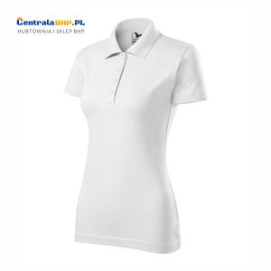 Koszulka polo damska reklamowa Malfini Adler 100% bawełniana Single J. model 223 gramatura 180g biała