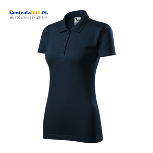 Koszulka polo damska reklamowa Malfini Adler 100% bawełniana Single J. model 223 gramatura 180g  granatowa
