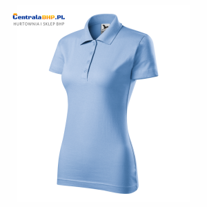 Koszulka polo damska reklamowa Malfini Adler 100% bawełniana Single J. model 223 gramatura 180g  błękitna