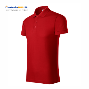 Koszulka polo męska reklamowa robocza "polówka" 170g model Joy P21 odrywana metka Adler Malfini czerwony