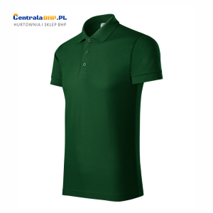 Koszulka polo męska reklamowa robocza "polówka" 170g model Joy P21 odrywana metka Adler Malfini zieleń butelkowa