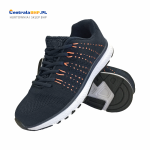 Obuwie robocze tekstylne damskie i męskie buty sportowe rekreacyjne BSTEAM GRENSHO granatowo-pomarańczowe
