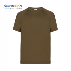 Koszulka męska poliestrowa T-Shirt męski z krótkim rękawem SPORTMAN JHK 130g khaki