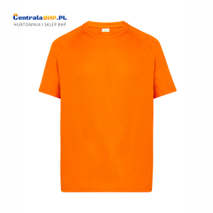 Koszulka męska poliestrowa T-Shirt męski z krótkim rękawem SPORTMAN JHK 130g orange