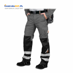 Spodnie ochronne do pasa z pasami odblaskowymi PROM-T Promaster Reis stalowe
