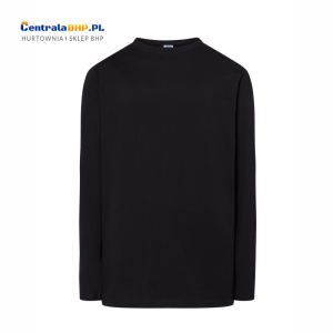 Koszulka bawełniana z długim rękawem t-shirt męski 100% bawełna JHK TSRA150LS  czarny