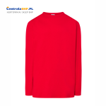 Koszulka bawełniana z długim rękawem t-shirt męski 100% bawełna JHK TSRA150LS red