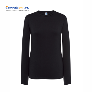Koszulka bawełniana z długim rękawem t-shirt damski 100% bawełna JHK TSRL CMF LS czarny longsleeve